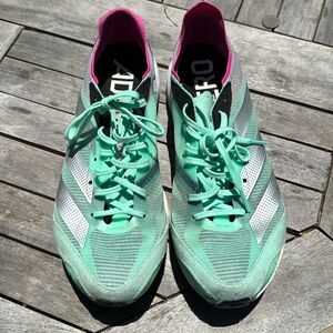 adidas Adizero Adios 7 Running Shoes Women's, Turquoise, Size 8.